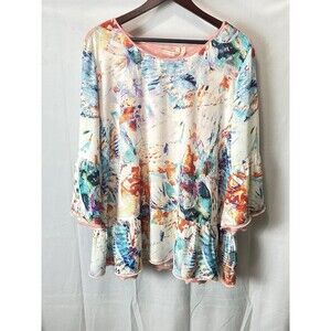 Soft‎ Surroundings Womens 1X Festival Splash Top